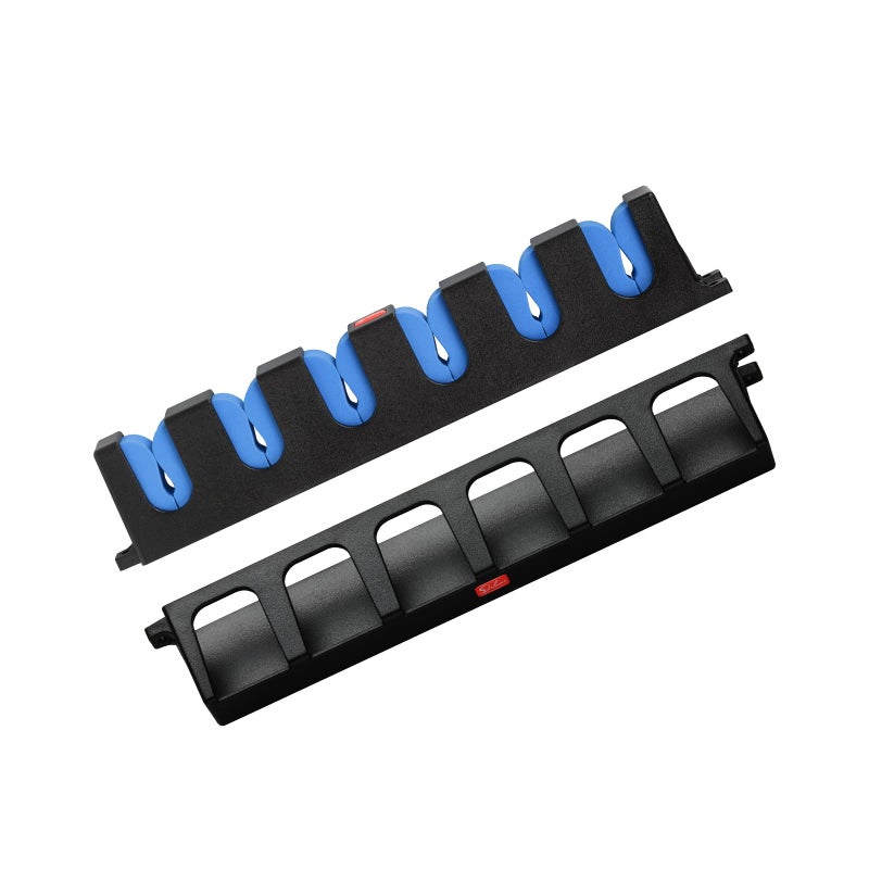 Simple Deluxe Vertical Fishing Rod Holders Wall-Mounted - Simple Deluxe Fishing Rod Rack, Great Fishing Pole Holder and Rack for Garage, Store 6 Rods or Combos in 13.6 Inches, Vertical 6 Rod Racks, 1 Pair Blue - Image 1
